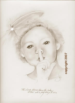 sketch of a little girl